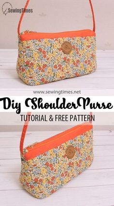 the diy shoulder purse sewing pattern is easy to sew