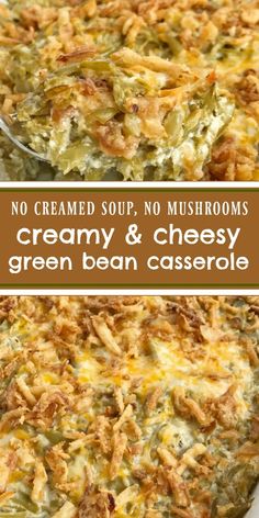 no creamed soup, no mushrooms creamy and cheesy green bean casserole