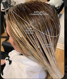 Colour Melt Hair Blonde, Shadow Roots Hair, Blonde Specialist, Hair Dye Techniques, Color Melting Hair, Root Melt, Hair Foils, Redken Hair Color, Hair Contouring