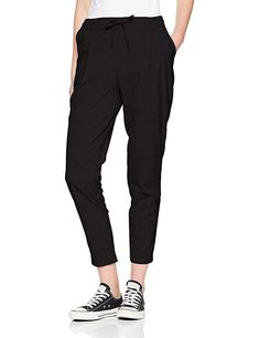 Pimkie Pantalon Carotte Noir Taille élastique Femme - Taille M