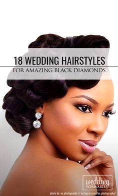 18 Black Women Wedding Hairstyles ❤ It is not a difficult task to pick the suitable black women wedding hairstyles that looks great. See more: http://www.weddingforward.com/black-women-wedding-hairstyles/ #weddings #hairstyles Women Wedding Hairstyles, Black Women Wedding Hairstyles, Romantic Bridal Updos, Black Women Wedding, Bridal Hair Down, Black Wedding Hairstyles, Natural Hair Shampoo, Hair Relaxers, African American Hairstyles