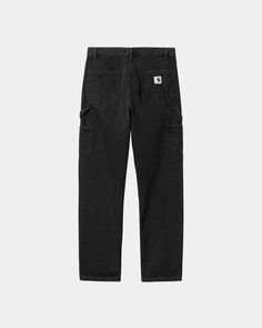 Color: Black (stone washed) - The Women’s Pierce Pant is constructed from our 'maverick' blue denim, which is simultaneously robust and comfortable. This garment is based on a classic work pant, complete with utilitarian pocket detailing. Features subtle Carhartt WIP label detailing on the rear right pocket and contrast stitching. _* 100% Cotton 'Maverick' Denim, 10.5 oz, tapered fit, regular rise, fits true to size, contrast stitching, bartack stitching at vital stress points, tool pockets and Carhartt Pants Outfit, Carhart Pants, Carpenter Pants Outfit, Women Carhartt, Pants Outfit Men, Black Jeans Men, Carhartt Jeans, Carhartt Pants, Black Cargo Pants