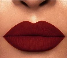 Liquid Matte Lipstick Velvet Red Lips, Burgundy Red Lipstick, Matte Red Lipstick Makeup Look, Burgundy Lipstick Makeup, Makeup Looks Lips, Red Wine Lipstick, Lips With Lipstick, Deep Red Lip, Wine Red Lipstick