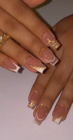 #nail design #nail inspo #elegant nails #nails #elegant nails #trendy nails #minimalist nails #cool nail inspo #nails idea #nude nail designs #graduation nails #summer nails #coffin nails designs #coffin nails #grad nails #summer toe nails #spring nails #nail ideas #nails acrylic #nail designs #nail inspo #nagels #nägel inspiration #bored panda coin #bored panda Nails With Gold, Gold Acrylic Nails, Fancy Nails Designs, Girly Acrylic Nails, Short Square Acrylic Nails, Unique Acrylic Nails, Acrylic Nails Coffin Short, Pink Acrylic Nails, Square Acrylic Nails