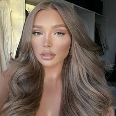 #haircolor #hairstyle #lightbrown #brunette #ashybrown #hairinspo #haircolorinspo Highlights To Balayage Before And After, Hazel Eye Hair Color Ideas, Hair Color Ideas For White Skin Tone, Best Hair Color For Green Eyes, Color For Hair, Ash Hair Color