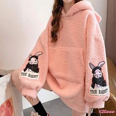 Qteee - Premium Oversized Hoodie with Adorable RABBIT Ears and Convenient Pocket Flip Flop Boots, Winter Color, Rabbit Ears, Embroidered Hoodie, Oversized Hoodie, Daily Dress, Swimwear Cover, Lace Mini Dress, Oversize Hoodie