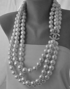 □ CHANEL Necklace With Pearls, Ținută Casual, 2014 Fashion, Coco Chanel, Accessories Jewelry