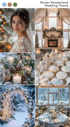 winter wonderland wedding theme with white and gold decorations