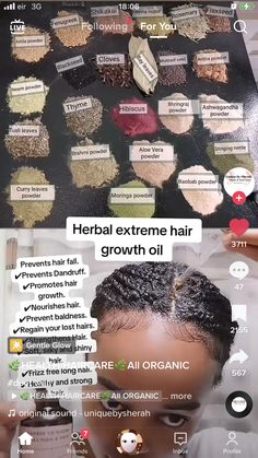 Hair Growth Natural Hair, Get Long Hair, Herbs For Hair Growth, Herbal Hair Growth, Herbs For Hair, Healthy Natural Hair Growth, Natural Hair Growth Tips, Natural Hair Treatments, Hair Care Growth