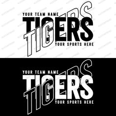 two logos for sports teams with the name tigers