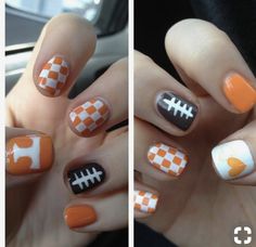 Football Nails, A Football, Nail Polishes, Mani Pedi, Love Nails, American Football, How To Do Nails