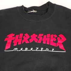 Thrasher Skateboarding Magazine Godzilla Font Black Sweatshirt sz M. Good condition. Short Sleeve Sweatshirt With Logo For Streetwear, Band Logo Crew Neck Sweatshirt For Streetwear, Band Merch Logo Print Sweatshirt For Streetwear, Streetwear Crew Neck Sweatshirt With Band Logo, Casual Band Logo Sweatshirt For Streetwear, Black Band Logo Sweatshirt For Streetwear, Black Logo Print Top For Skateboarding, Black Sweatshirt With Band Logo For Streetwear, Black Tops With Logo Print For Skateboarding