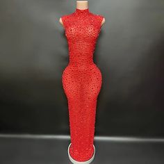 Please confirm your size and color will be ready to ship in 3-5 business days) This Maxi Rhinestones Stones Dress is a stunning piece of clothing. It is made with Women's crystals and Rhinestone, and is plated with Silver Plated, Plated, and Alloy. It is perfect for any special occasion, such as an anniversary or a party. Available colros are Purple Pink Hot, Pink, Navy Blue, Silver, Green, Gold, Red, Black Please note that this is a made to order item and will take 15-20 shipping days to make o Elegant Fitted Crystal Dresses, Fitted Sequin Dresses With Crystal Material, Fitted Crystal Dresses With Sequins, Fitted Crystal Sequin Dress, Fitted Crystal Dress With Sequins, Pink Club Dress, Rhinestone Dresses, Outfit Night Club, Pink Club