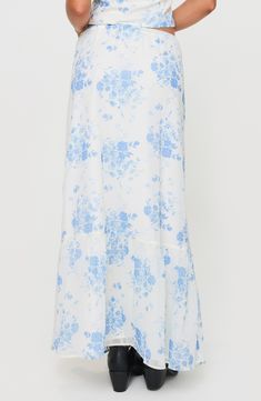 A charming floral pattern and flounce hem underscore the whimsical allure of an ankle-grazing maxi skirt topped with an adjustable drawstring waist for comfortable wear. 37" length (size 4) Drawstring waist Lined 100% polyester Machine wash, line dry Imported Floral Maxi Skirt, Princess Polly, Modern Floral, White Skirts, Drawstring Waist, Skirt Top, Top Brands, Maxi Skirt, Floral Pattern