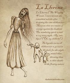 an old paper with a drawing of a woman holding a child's hand and the words la lorosta on it