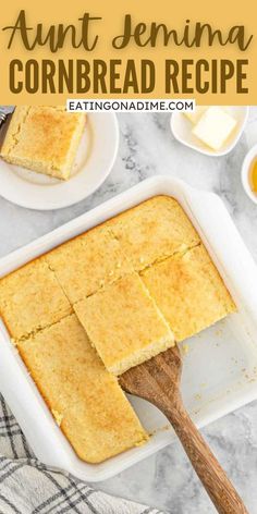 an easy recipe for cornbread bread that is ready to be baked in the oven