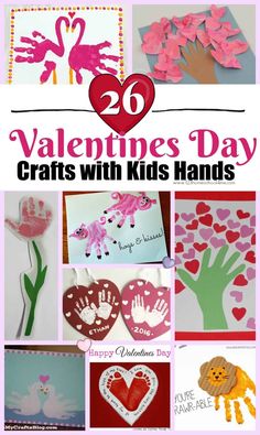 valentine's day crafts with kids hands and handprints on the front cover