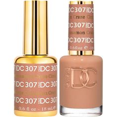 DND DC Duo Gel - #307 Cinnamon Craze / Soak-Off Gel Polish 0.6 oz. + Nail Lacquer 0.6 oz. Gel Pack, Strip Eyelashes, Gel Nail Polish Set, Nail Polish Sets