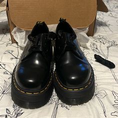 Black Size 9 Brand New Extra Laces Black Low-top Workwear Boots, White Lace Boots, Dr Martens Black Boots, Lace Up Boots Women, Dr Martens Womens, Lug Sole Boots, Dr Martens Black, Womens Combat Boots, Lace Up Combat Boots