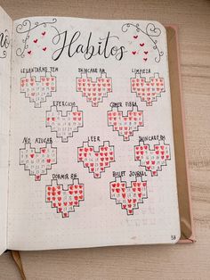 #habits #tracker #bulletjournalinspiration #bujo #bujoinspire #bujocommunity Habits For Habit Tracker, February Bujo Habit Tracker, February Bulletin Journal Ideas, February Bujo Theme, Habits Tracker Bullet Journal, Aesthetic Habit Tracker, Bujo Pages Ideas, Bujo Goals, Bujo Trackers