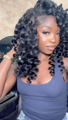 Flip Over Quick Weave, Quick Weave Curly, Curly Hair Sew In, Quick Weave Hairstyles, Quick Weave, Dope Hairstyles, Hair Ponytail Styles, Hair Laid, Hair Crush