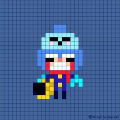 the pixel art is designed to look like it has been made into an animated character