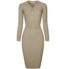 This dress can be a perfect addition to almost any outfit from formal to daily wear, great for work, meetings, offices, businesses, work, parties, cocktails, weddings, casual, daily dressing, etc. Pair with a delicate necklace and heels for a chic office look. Comfortable and classic, this knitted dress is perfect on its own or as a layer under a blazer or jacket. Meeting Office, Work Parties, Work Meetings, Chic Office, Midi Sheath Dress, Khaki Dress, Knitted Dress, Womens Basic, Knit Midi