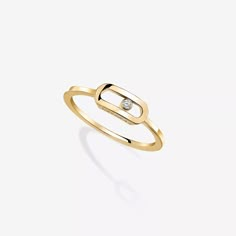 Move Uno Diamond Ring in Yellow Gold | Messika 10055-YG Messika Move Ring, Messika Ring Gold, Ring Rosegold, Yellow Gold Diamond Ring, Diamond Fashion Rings, Rose Gold Diamond Ring, Luxury Rings, Diamond Fashion, Precious Jewelry