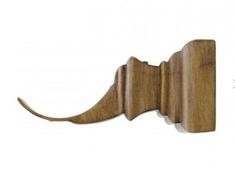 an image of a wooden curtain handle on a white background with the word, wood