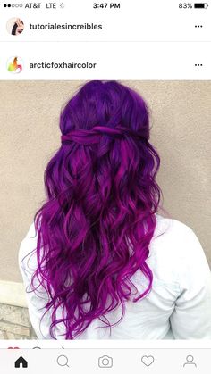 Purple Ombre Hair, Cute Hair Colors, Hair Color Crazy, Bright Hair, Trendy Hair Color, Hair Color Highlights, Ombre Hair Color