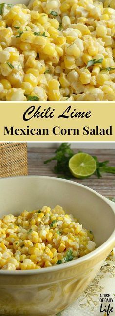 mexican corn salad with cilantro and lime