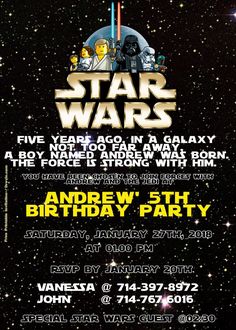 a star wars birthday party with legos on it