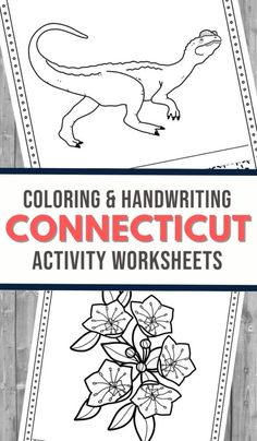 coloring and handwriting worksheets for kids with dinosaurs