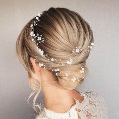 PRICES MAY VARY. HIGH QUALITY:The bridal wedding hair vine is handmade with high quality of delicate crystals,imitation pearls and copper wire. It's no worry that wedding hair vine will fade,and it can be preserved for several years. SIZE:Length:39in/100cm,width:1in/2.5cm.With 3 silver rhinestones hair pins, the head piece can be easily secured in your hairstyle with hair pins. UNIQUE DESIGN:Wedding hair piece in unique design and excellent workmanship, it has a gorgeous art deco pattern just lo Bride Head Piece, Vine Headband, Bride Head, Silver Hair Accessories, Wedding Hair Vine, Crystal Hair Vine, Bridal Wedding Hair, Accessories Silver, Jewelry Hair