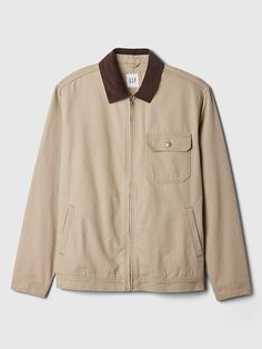 Relaxed Canvas Chore Jacket Canvas Jacket Outfit, Chore Jacket Outfit, Mens Capsule Wardrobe, Outfit Shuffles, Men's Capsule Wardrobe, Barn Jacket, 2024 Style, Khaki Jacket, Clothing Staples