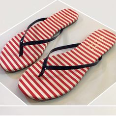 Brand New Bag 5 Summer Flip Flops For Everyday Use, Red And White Stripes, Lc Lauren Conrad, Lauren Conrad, Red White And Blue, New Bag, Womens Flip Flop, Women's Shoes Sandals, Customer Support