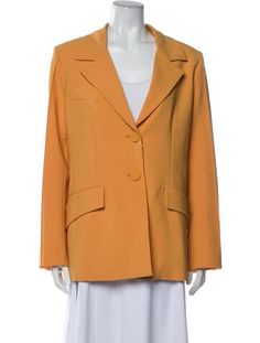 Ellery BlazerYellowPointed CollarPatch Pockets & Button ClosureFit:Jackets by Ellery typically fit true to size. Yellow Long Sleeve Blazer With Button Closure, Fall Yellow Blazer With Button Closure, Yellow Blazer With Button Closure For Fall, Yellow Outerwear With Buttons For Work, Yellow Workwear Outerwear With Buttons, Classic Single-breasted Yellow Blazer, Yellow Single-breasted Notch Lapel Blazer, Yellow Single-breasted Blazer With Lapel Collar, Yellow Single Breasted Blazer With Lapel Collar