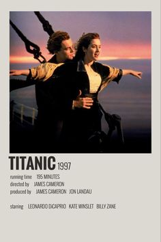 the movie poster for titanic starring actors james campbell and kate whitley, who appear to