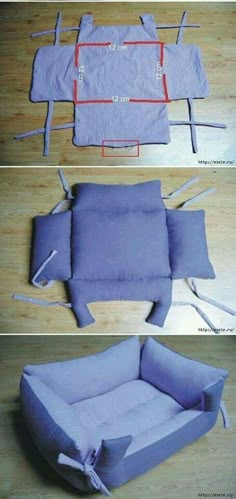 the instructions to make an inflatable bed for a child's play area