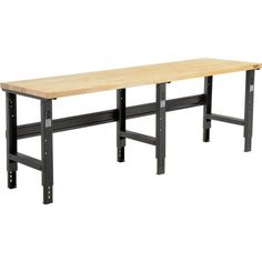 a workbench with two benches on each side