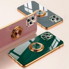 Luxury Plating Silicone Case with Ring Holder for iPhone - Scraften Magnetic Car Holder, Luxury Plates, Smart Ring, Unique Iphone Cases, Silicone Iphone Cases, Mini 8, Pop Socket, Samsung Galaxy S, Apple Iphone Case