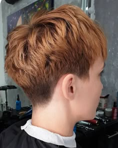 Feminine Pixie Cut, Feminine Pixie Cuts, Pixie Undercut, Undercut Long Hair, Feminine Pixie, Short Red Hair, Hair To One Side, Messy Pixie Cuts, Undercut Pixie Haircut