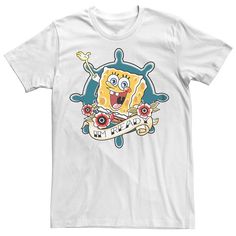 Show some for your favorite sea-dwelling fry cook with this men's SpongeBob tee. Show some for your favorite sea-dwelling fry cook with this men's SpongeBob tee. FEATURES Crewneck Short sleeveFABRIC & CARE Cotton Machine wash Imported Size: XL. Color: White. Gender: male. Age Group: adult. Pattern: Graphic. Sponge Bob, Im Ready, Pattern Graphic, Tattoo Style, Ash Grey, Fashion Tees, Women Girl, Unisex T Shirt, Tshirt Print