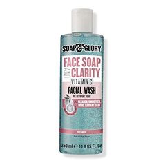 Soap & Glory Face Soap & Clarity Vitamin C Face Wash - 3-in-1 Exfoliating Face Wash for All Skin Types - Makeup Remover with Vitamin C & Exfoliating Beads to Unclog Pores (350ml) Yuzu Fruit, Vitamin C Face Wash, Vitamin C Facial, Exfoliating Face Wash, Daily Vitamin, Daily Face Wash, Soap Glory, Best Vitamin C, Face Soap