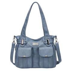 PRICES MAY VARY. Material: High quality soft PU leather, this material purse is anti-scratch and tear-resistant, not easy to be out of shape, very easy to wipe clean. Shoulder Bag Size:12.5''x4.7''x10.6''(LxWxH)Handle height:11''. Adjustable long shoulder strap ：27.1"-47.4". Multiple Pockets: The tote Bags multiple pockets design make it convenient to pick up stuff.Reasonable separation design of inner space is suitable for different item storage.Enough capacity to organize your daily items,Such Cheap Blue Shoulder Bag With Card Slots, Affordable Light Blue Travel Satchel, Affordable Blue Crossbody Satchel, Cheap Medium Wash Shoulder Bag With Pockets, Cheap Coach Satchel Tote, Amazon Purse, Separation Design, Handbags Large, Pockets Design