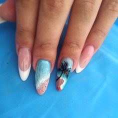 Easter Nails 2023, Nail Ideas For 2023, Nails 2023 Gel, Sea Nail Art, Spring Nails Art, Boring Nails, Spring Nail Ideas, Cruise Nails, Beach Nail Art