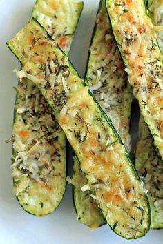 the zucchini bites are stuffed with cheese and herbs