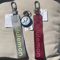 Lululemon Keychain Lot Nwt Gray/Lime Color Never Lost Keychain Wine Color Never Lost Keychain Black/Silver Lulu Logo Keychain (Wrap Still On) All In Perfect Condition! Great For A Gift Or Resale Lululemon Keychain, Never Lost Keychain, Lulu Logo, Keychain Black, Lime Color, Wine Color, Wine Colored, Key Card Holder, Black Silver