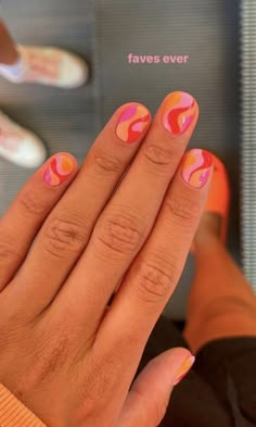 Festival Short Nails, Semipermanent Nails Ideas, Hippie Nails, Short Gel Nails