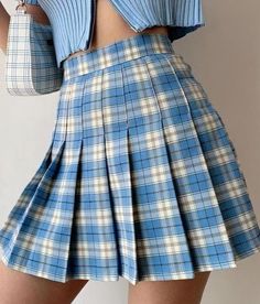 Blue Plaid Pleated Tennis Mini Skirt. This blue plaid skirt is made of a soft stretchable fabric. This blue plaid skirt will make you you look very beautiful and elegant. The features of this skirt are the following: blue plaid color. Plaid Lined Mini Skirt For School, Trendy High-waist Plaid Skort, Trendy High Waist Plaid Skort, Fitted Plaid Skort For School, Fitted Plaid Pleated Tennis Skirt, School Plaid Cotton Skirt, Cotton Plaid Skirt For School, Plaid Cotton Skirt For School, Trendy Summer School Skirt